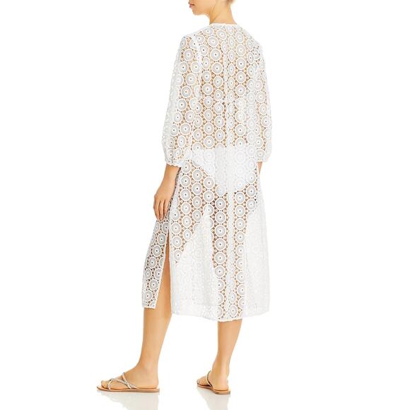 Shoshanna Lace Caftan Dress Swim Cover-Up Size Medium M - Picture 2 of 13